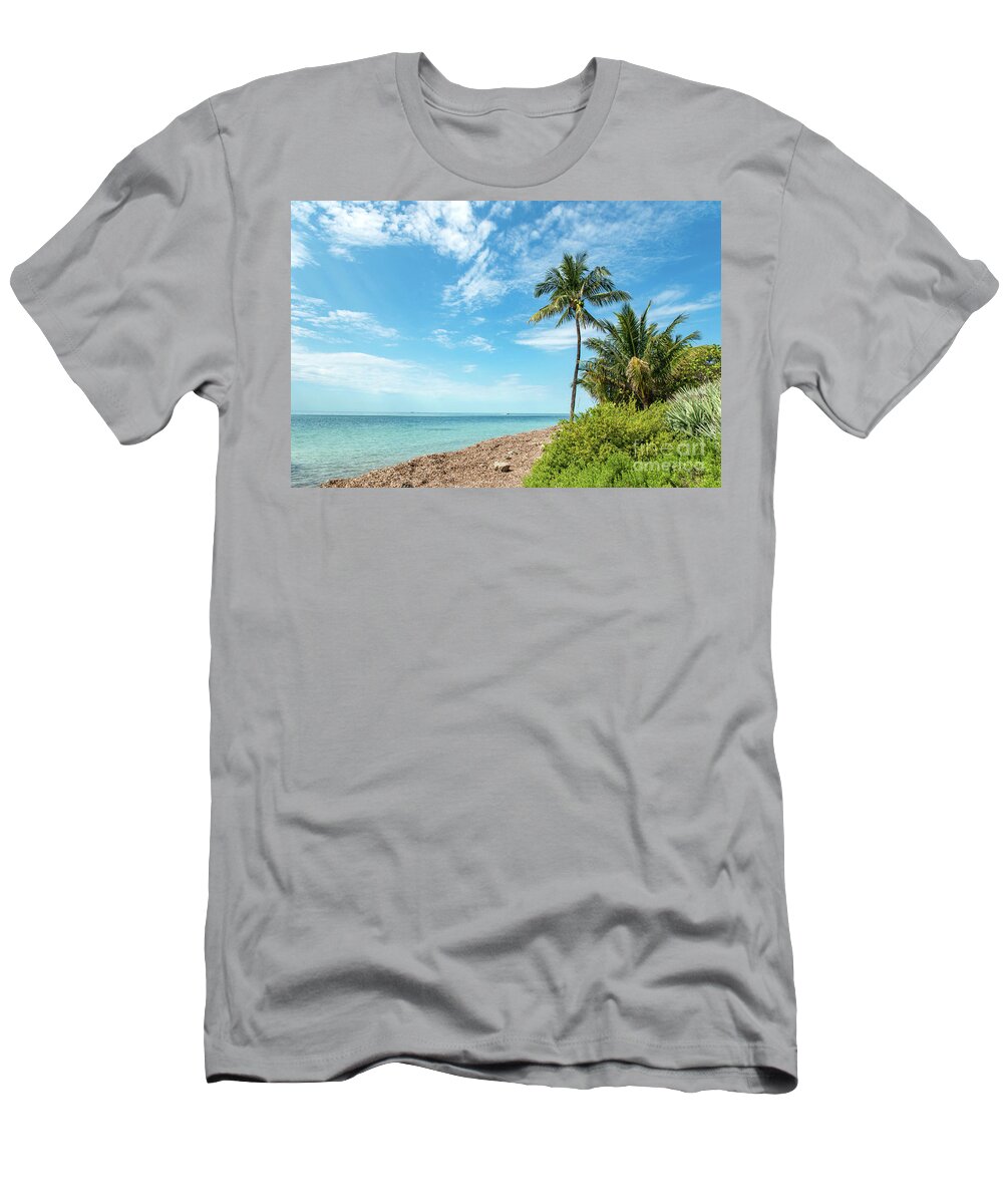 Palm T-Shirt featuring the photograph Cape Florida Beach by Beachtown Views
