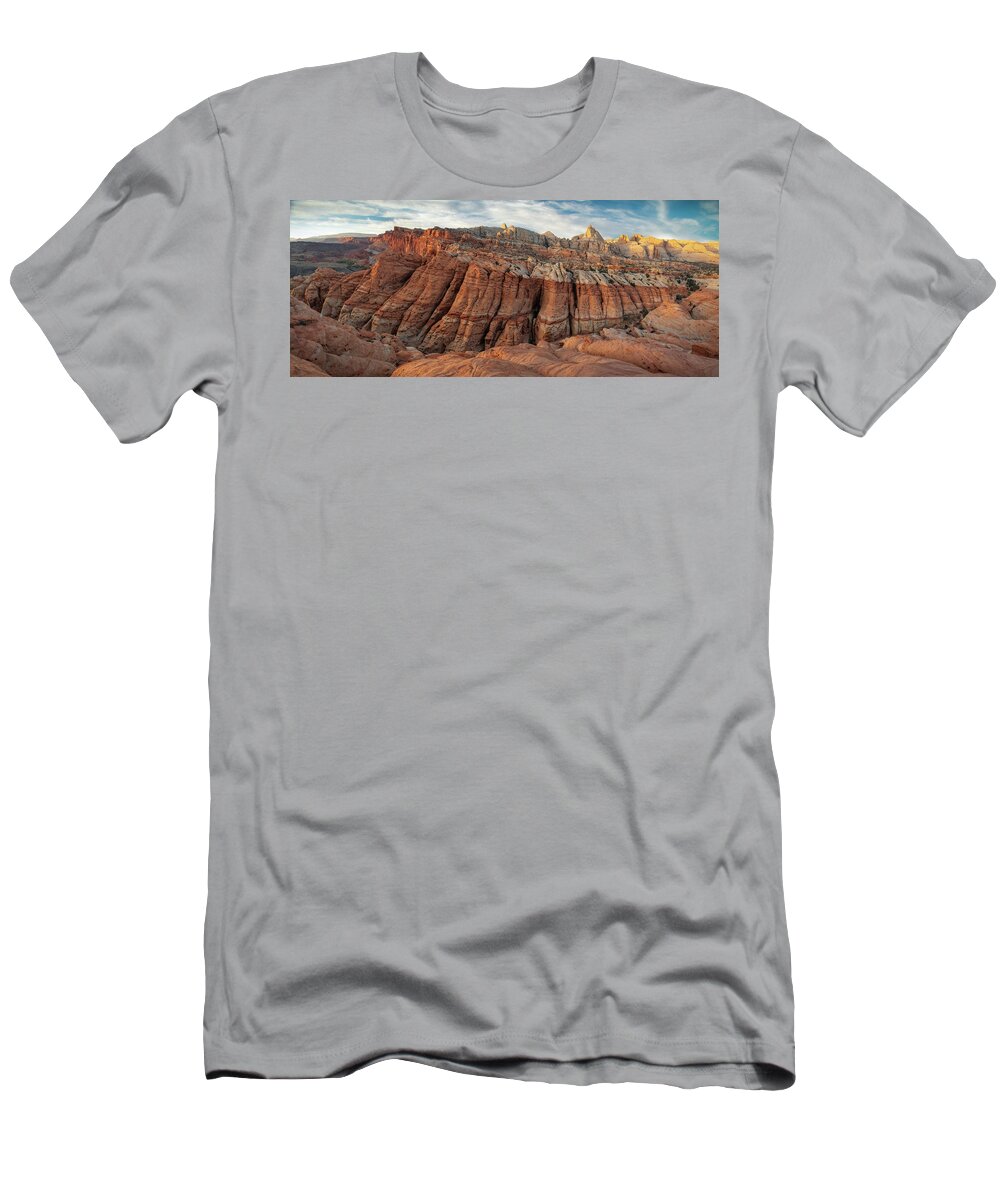Capitol Reef T-Shirt featuring the photograph Capitol Reef Panorama by Dustin LeFevre
