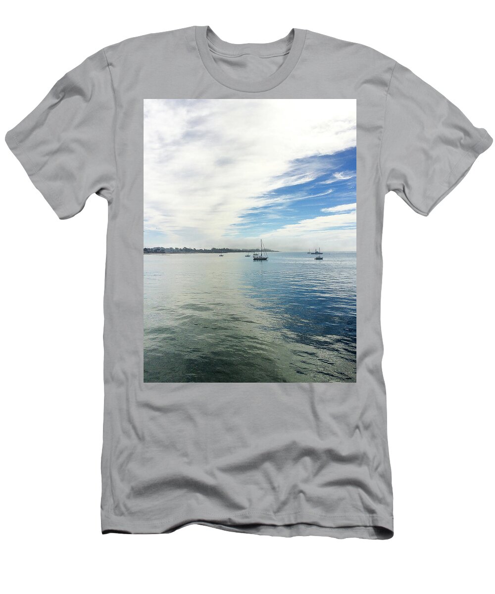 Jennifer Kane Webb T-Shirt featuring the photograph Capitola Clouds on Glass by Jennifer Kane Webb