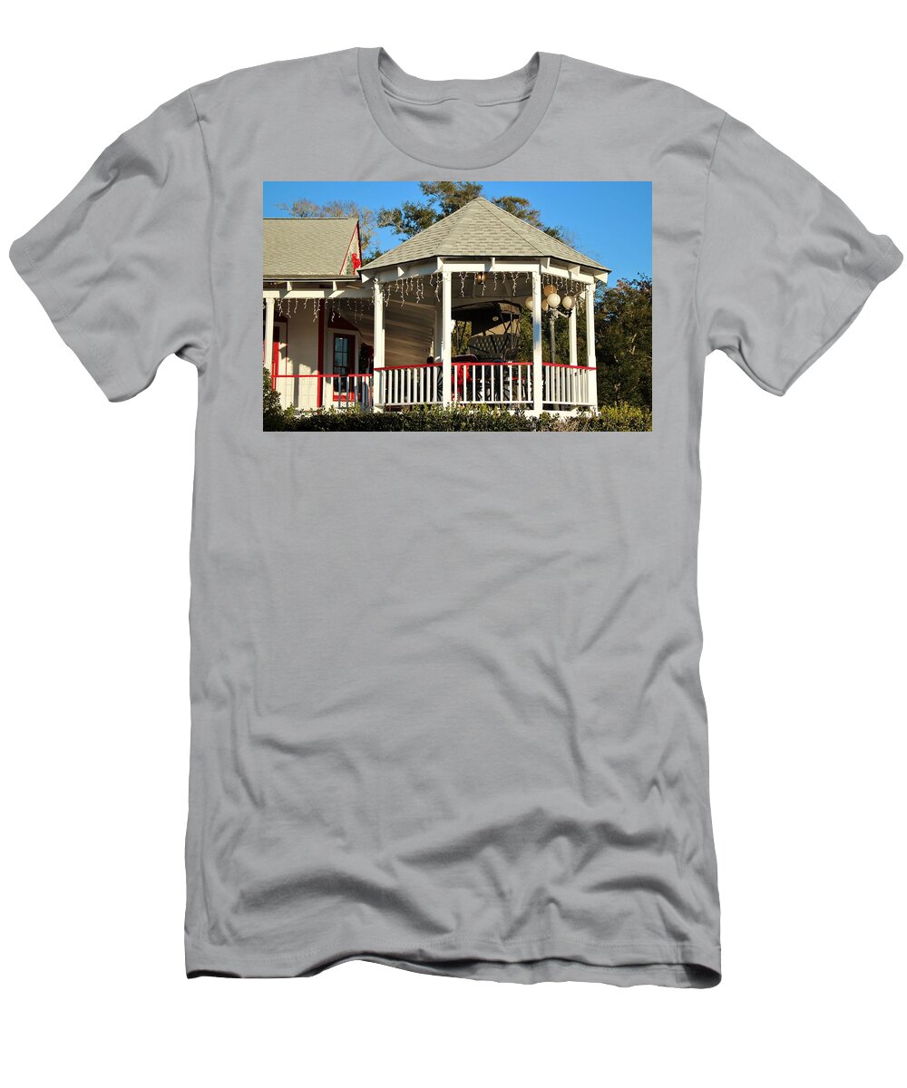 Carriage T-Shirt featuring the photograph Carriage In The Gazebo by Cynthia Guinn
