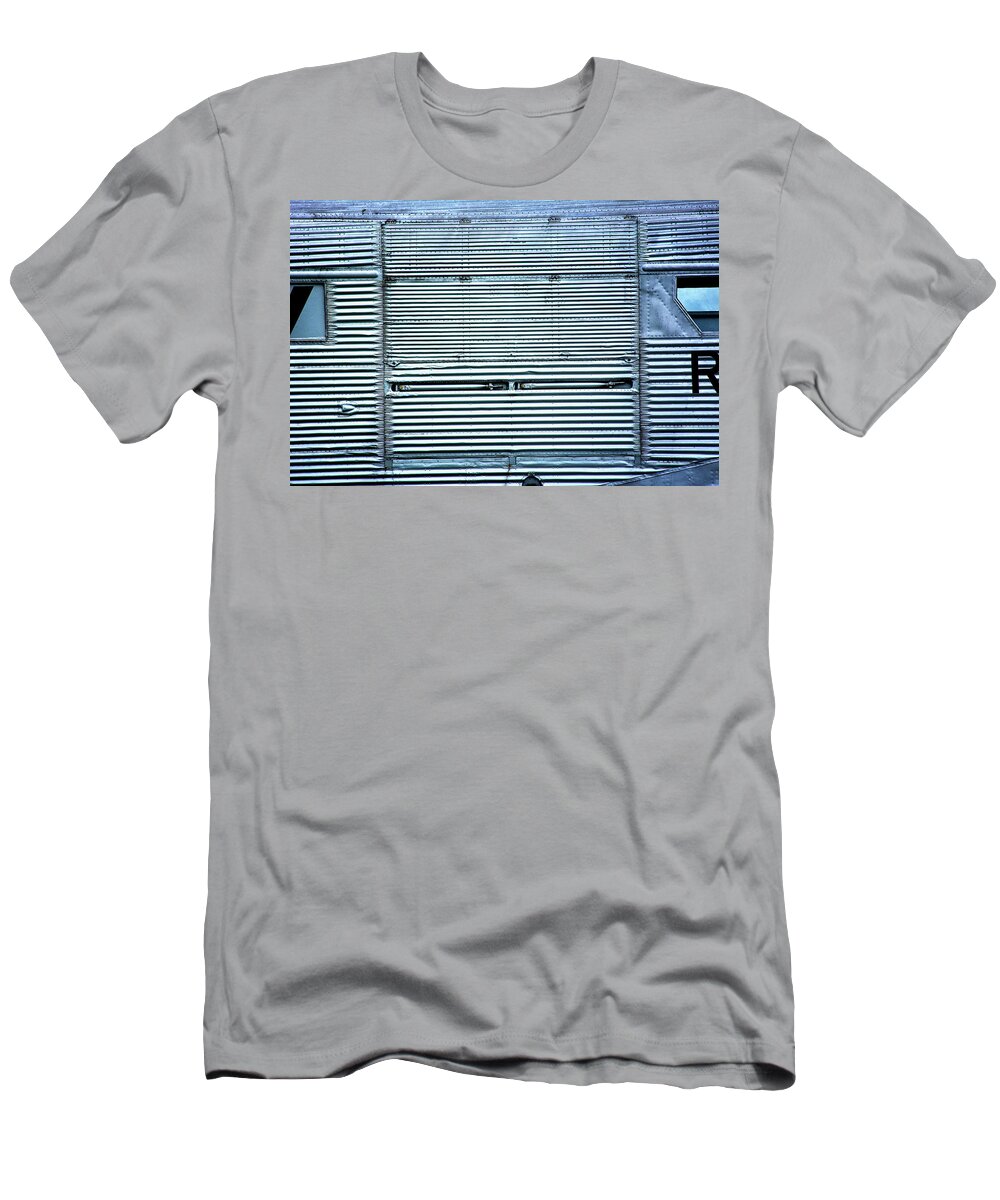 Corrugated Iron T-Shirt featuring the photograph Case made of corrugated iron by Bernhard Schaffer