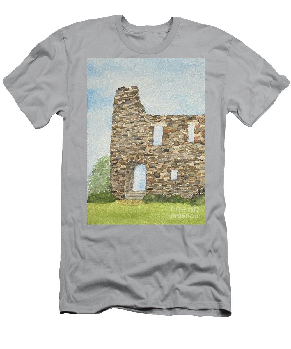 Castle Campbell T-Shirt featuring the painting Castle Campbell by Lisa Neuman