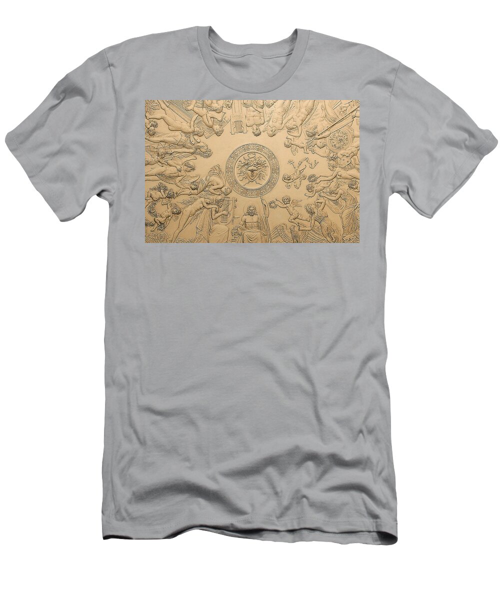 Ceiling Naples T-Shirt featuring the photograph Ceiling - Naples, Italy by David Morehead