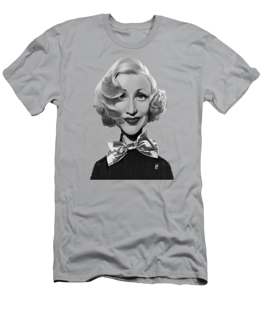 Illustration T-Shirt featuring the digital art Celebrity Sunday - Ginger Rogers by Rob Snow