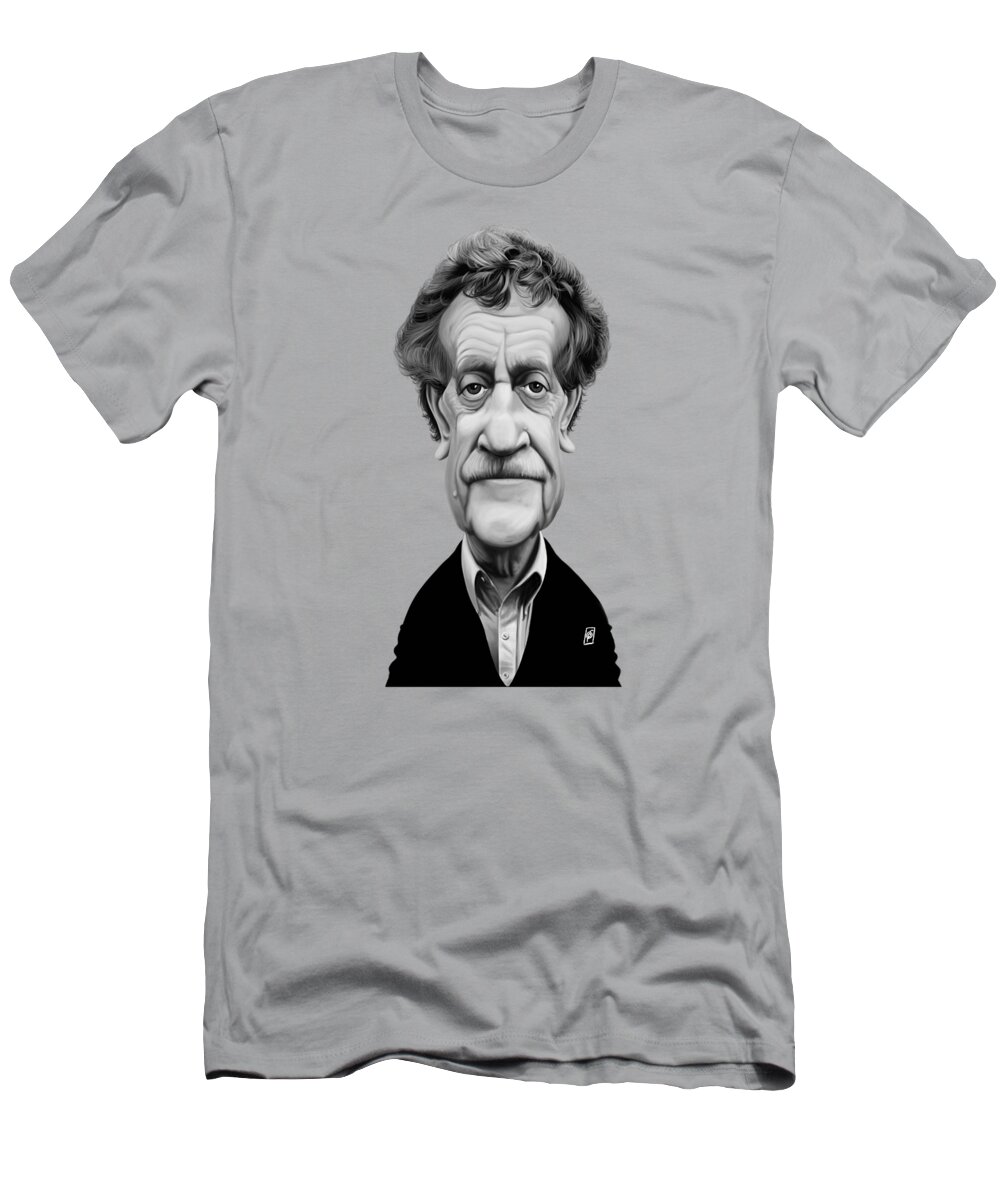 Illustration T-Shirt featuring the digital art Celebrity Sunday - Kurt Vonnegut by Rob Snow