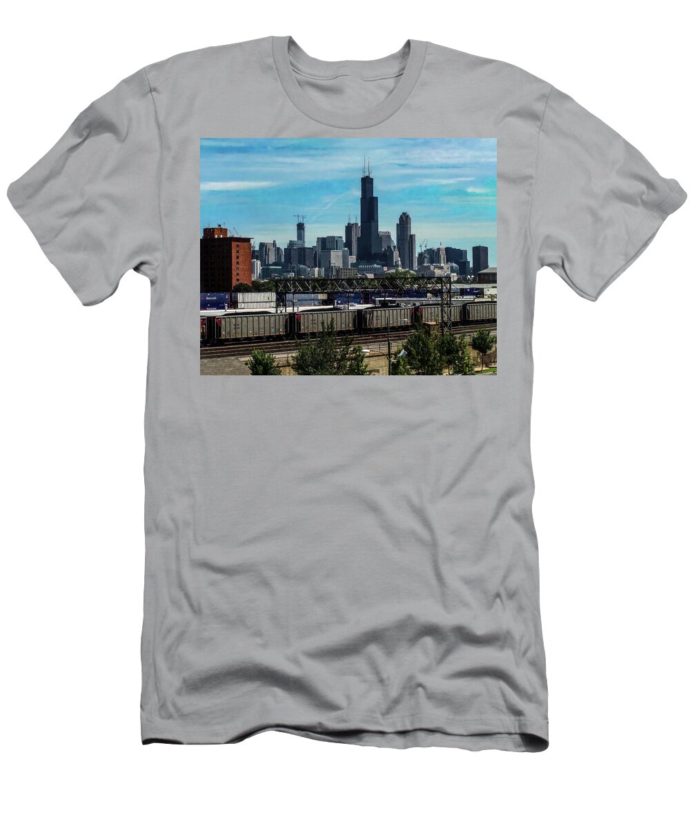 Chicago T-Shirt featuring the photograph Chicago Skyline by Flees Photos