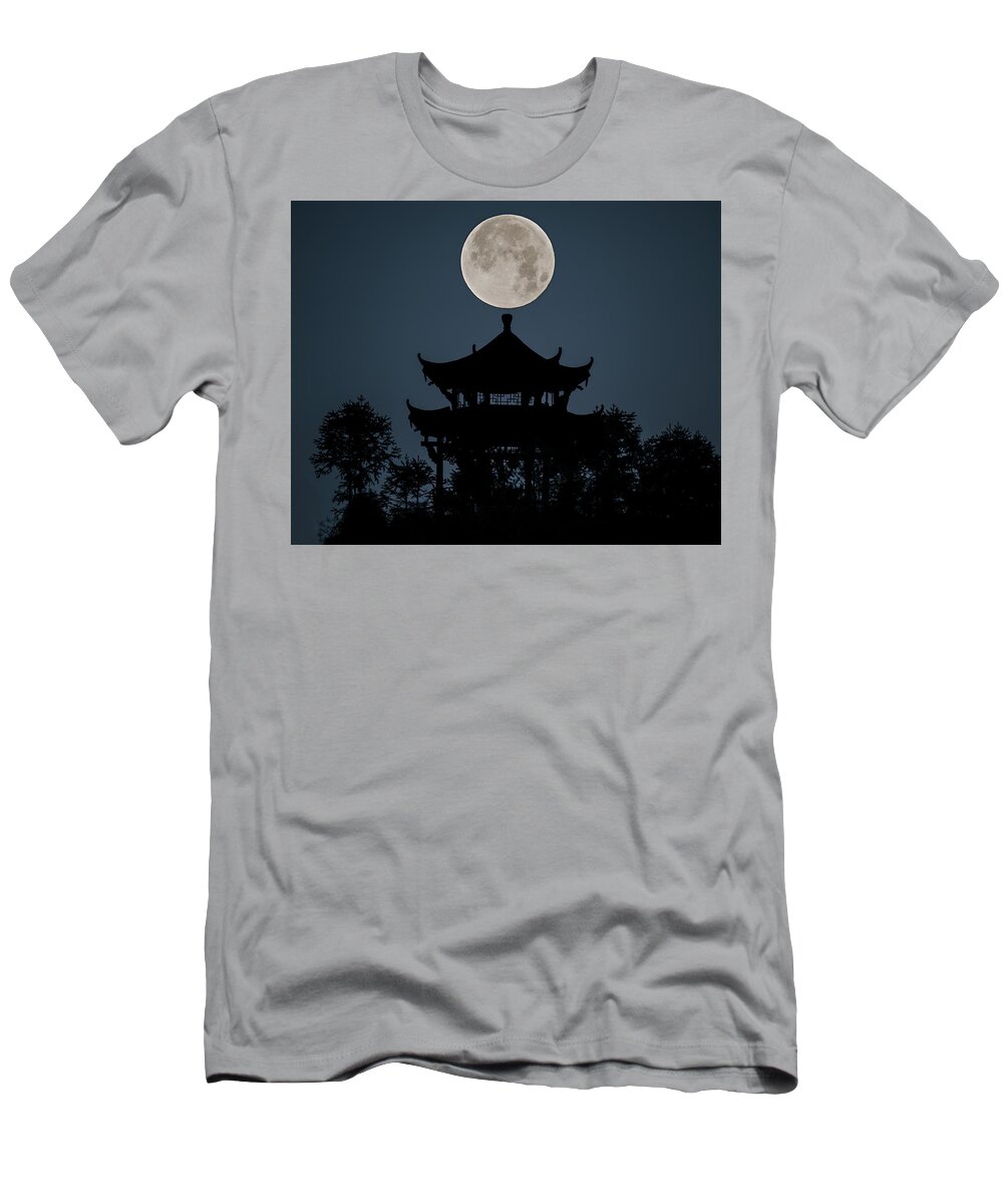 Moon T-Shirt featuring the photograph China Moon by William Dickman