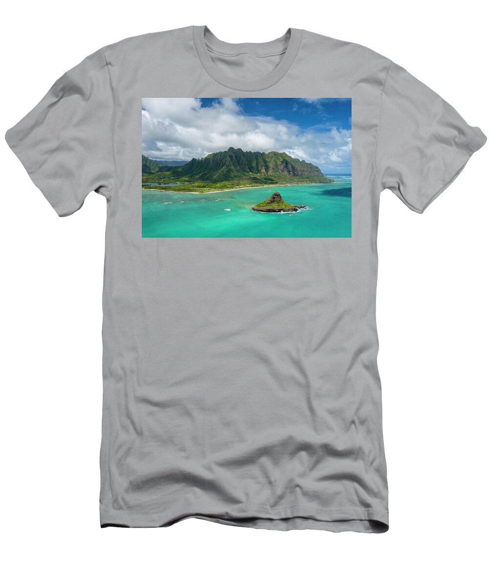 Chinamans Hat Hawaii T-Shirt featuring the photograph Chinamans Hat Hawaii by Leonardo Dale