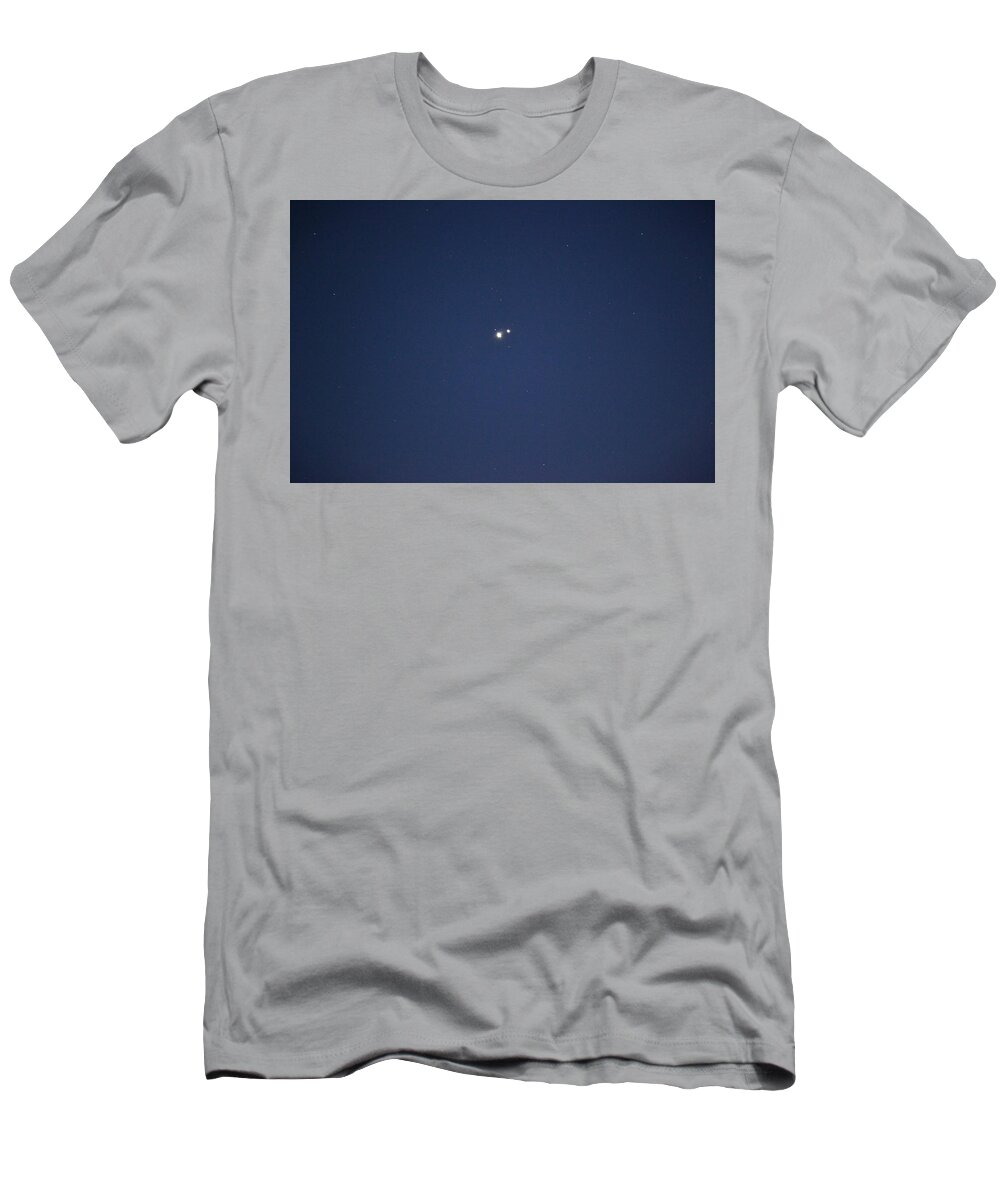 Night T-Shirt featuring the photograph Christmas Star 2020 Texas by Gaby Ethington