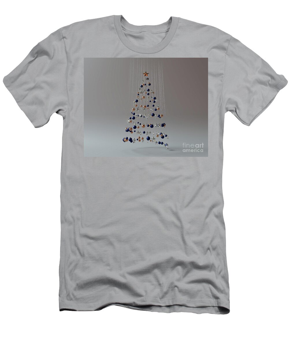 Christmas T-Shirt featuring the digital art Christmas Tree Decorations And Gifts by Allan Swart