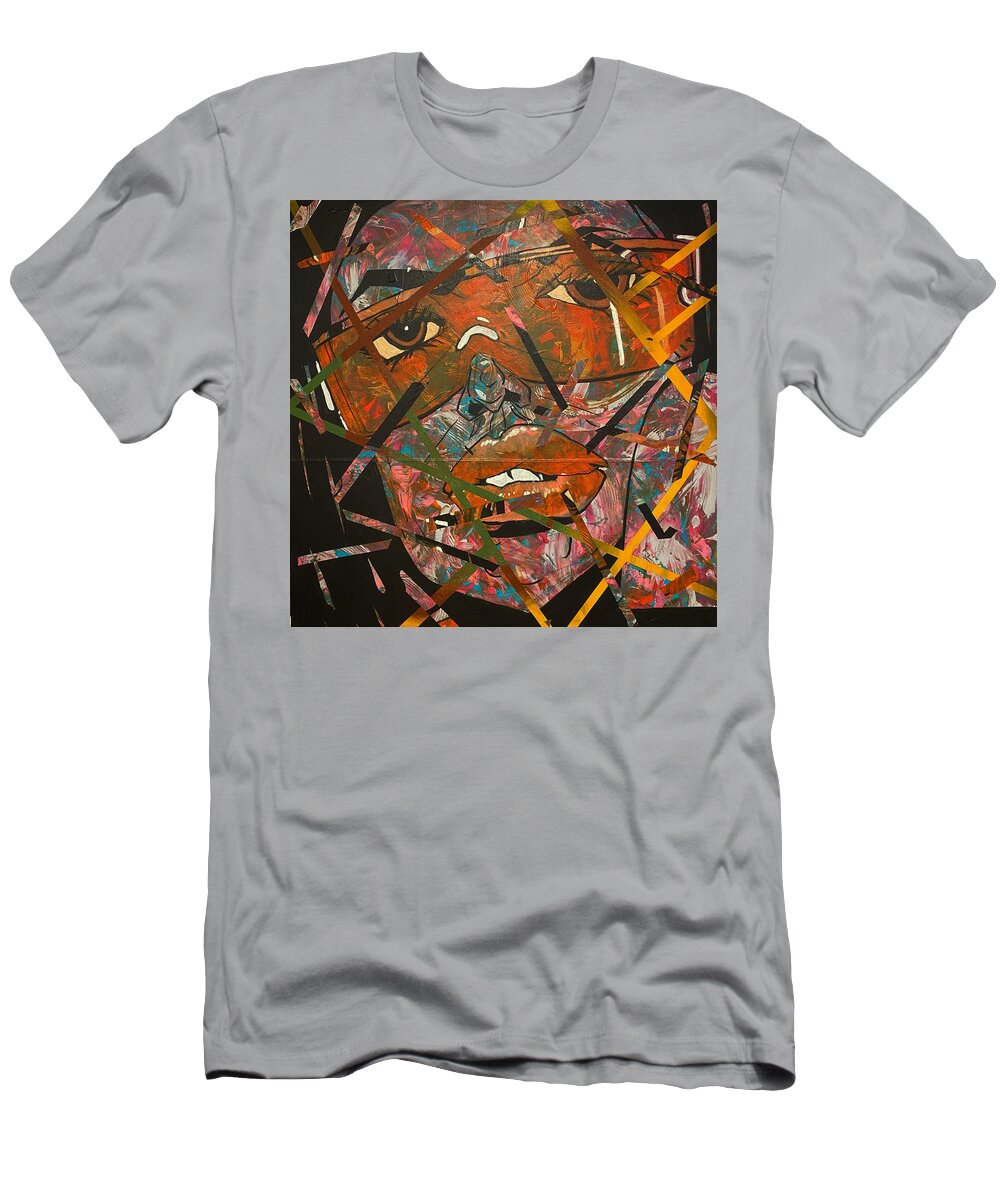Abstract Expressionism T-Shirt featuring the painting City Gurl by Julius Hannah