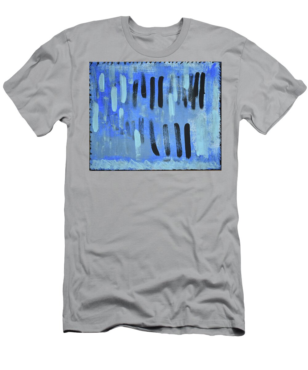 Blue T-Shirt featuring the painting City in the Clouds by Pam O'Mara