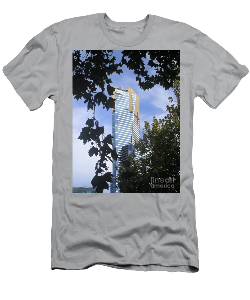 Grimshaw T-Shirt featuring the photograph City of Melbourne 2012  by Julie Grimshaw
