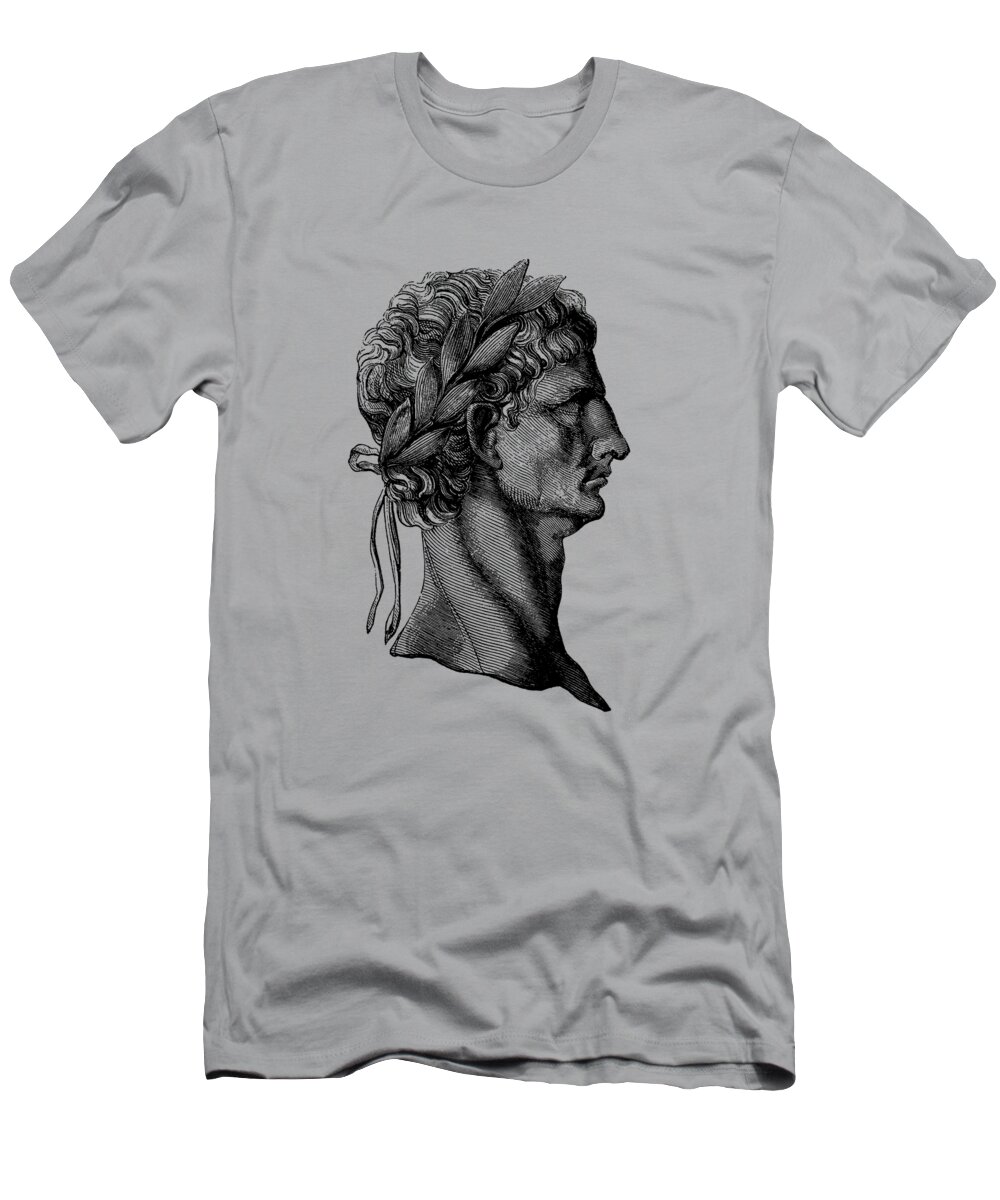 Claudius T-Shirt featuring the digital art Claudius portrait by Madame Memento