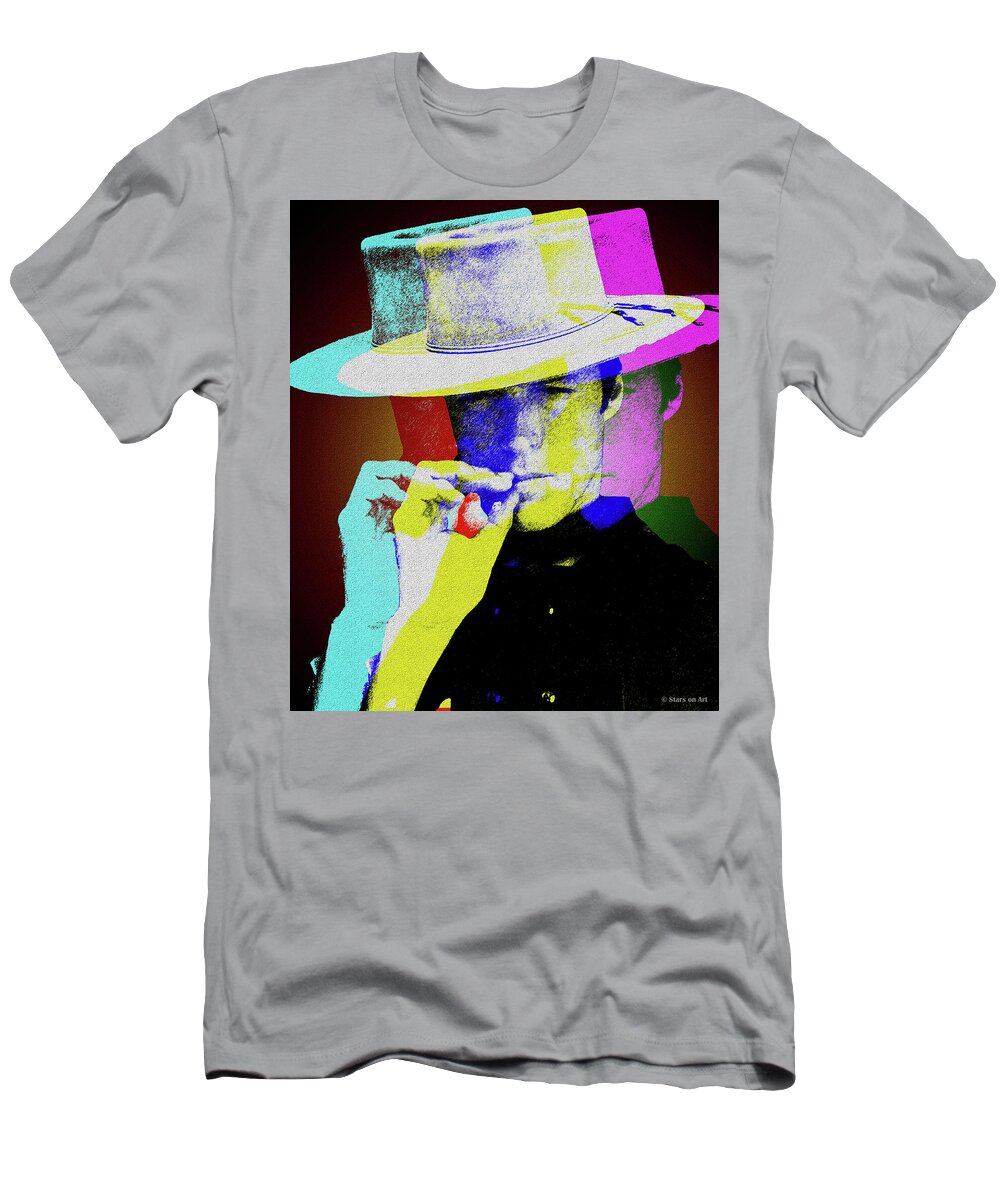 Clint Eastwood T-Shirt featuring the digital art Clint Eastwood by Movie World Posters