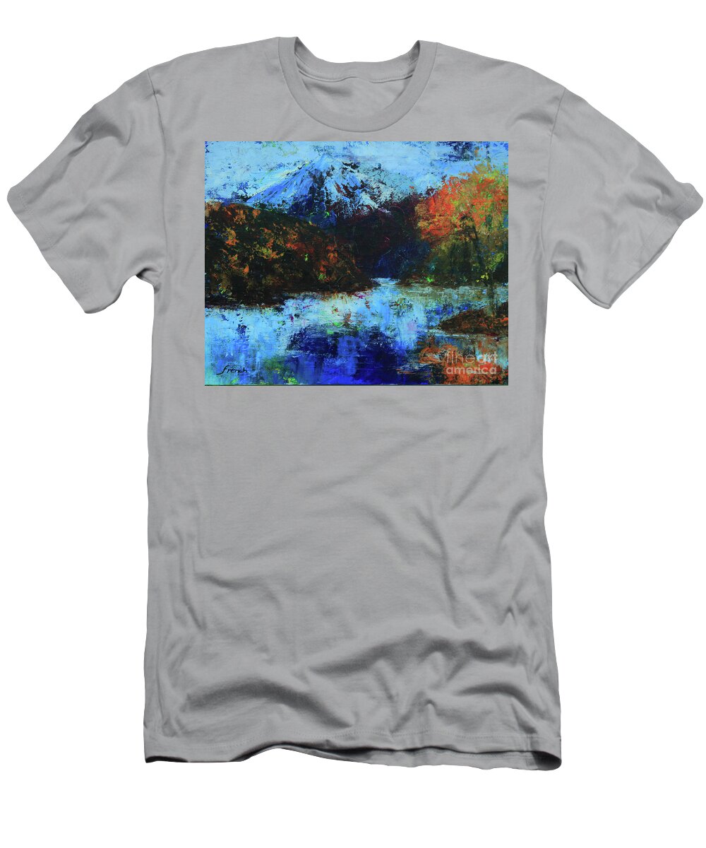 Landscape T-Shirt featuring the painting Cold Mountain by Jeanette French