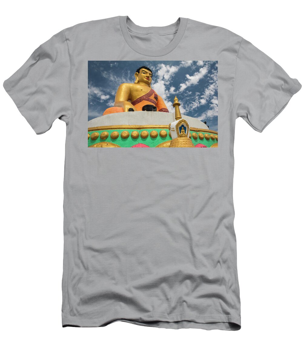 Buddha T-Shirt featuring the photograph Colorful Buddha in Mongolia by Martin Vorel Minimalist Photography
