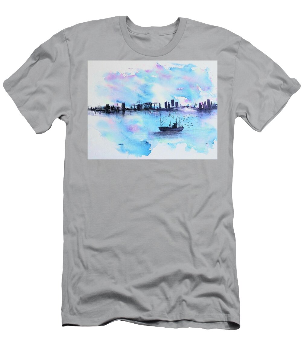 Paintings T-Shirt featuring the painting Coming home by Deahn Benware