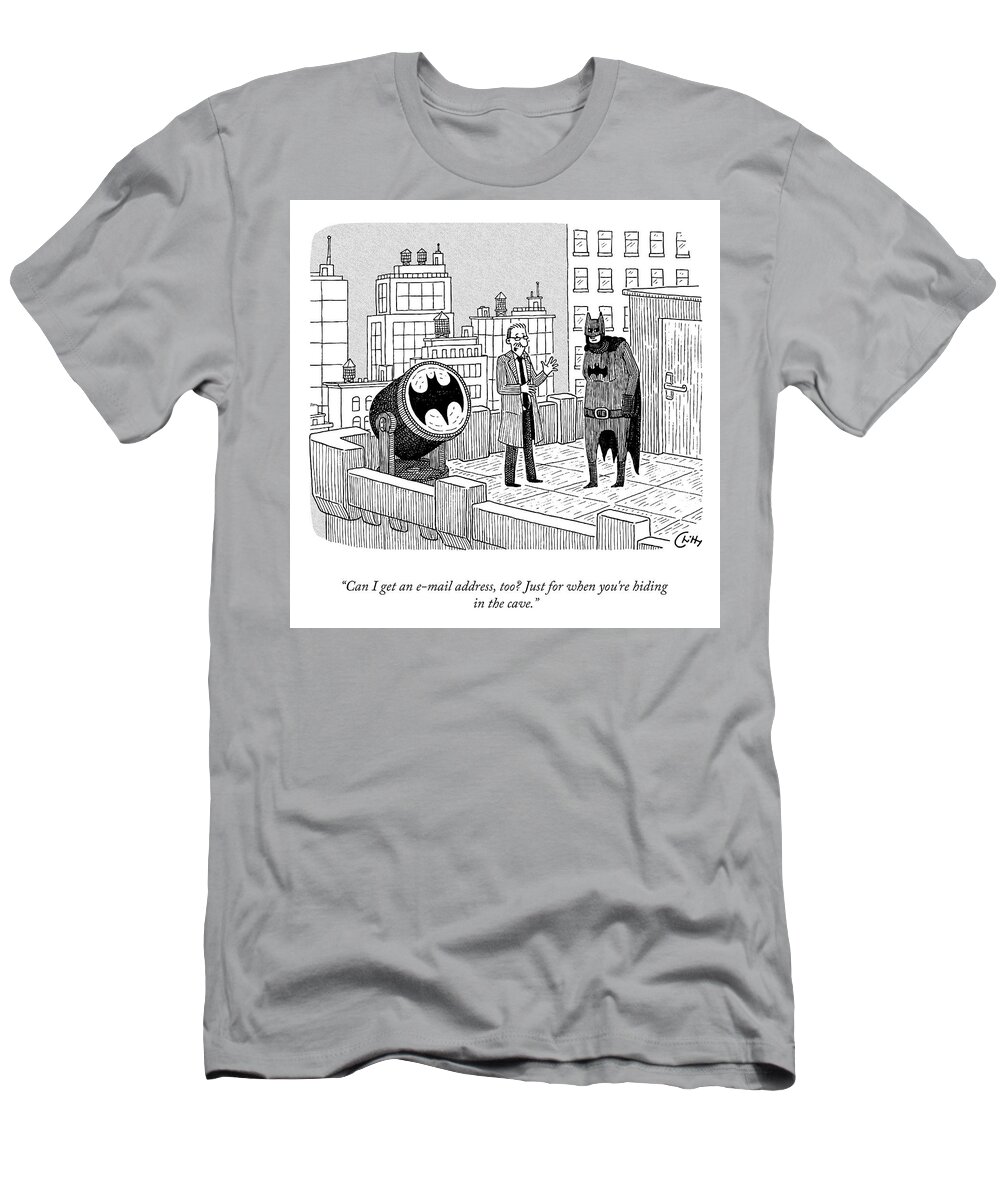 Can I Get An E-mail Address T-Shirt featuring the drawing Contact Info by Tom Chitty