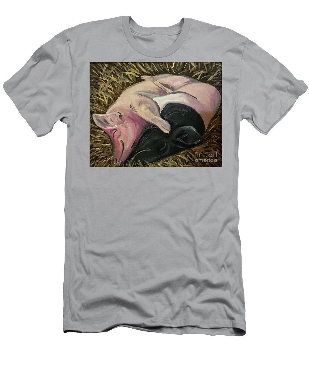 Paintings T-Shirt featuring the painting Contentment by Sherrell Rodgers