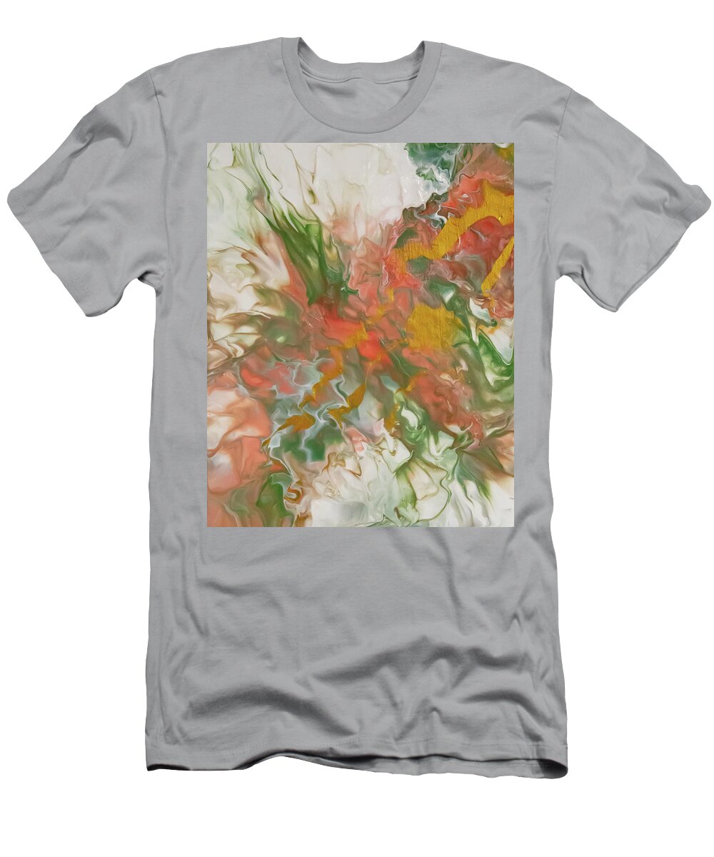 Pour T-Shirt featuring the mixed media Coral 2 by Aimee Bruno