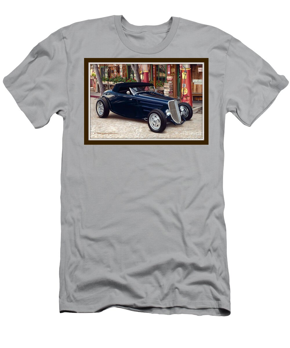 Drag Racing Nhra Top Fuel Funny Car John Force Kenny Youngblood Nitro Champion March Meet Images Image Race Track Fuel Street Rod Hot 34 Ford 33 T-Shirt featuring the painting Country Store 34 by Kenny Youngblood