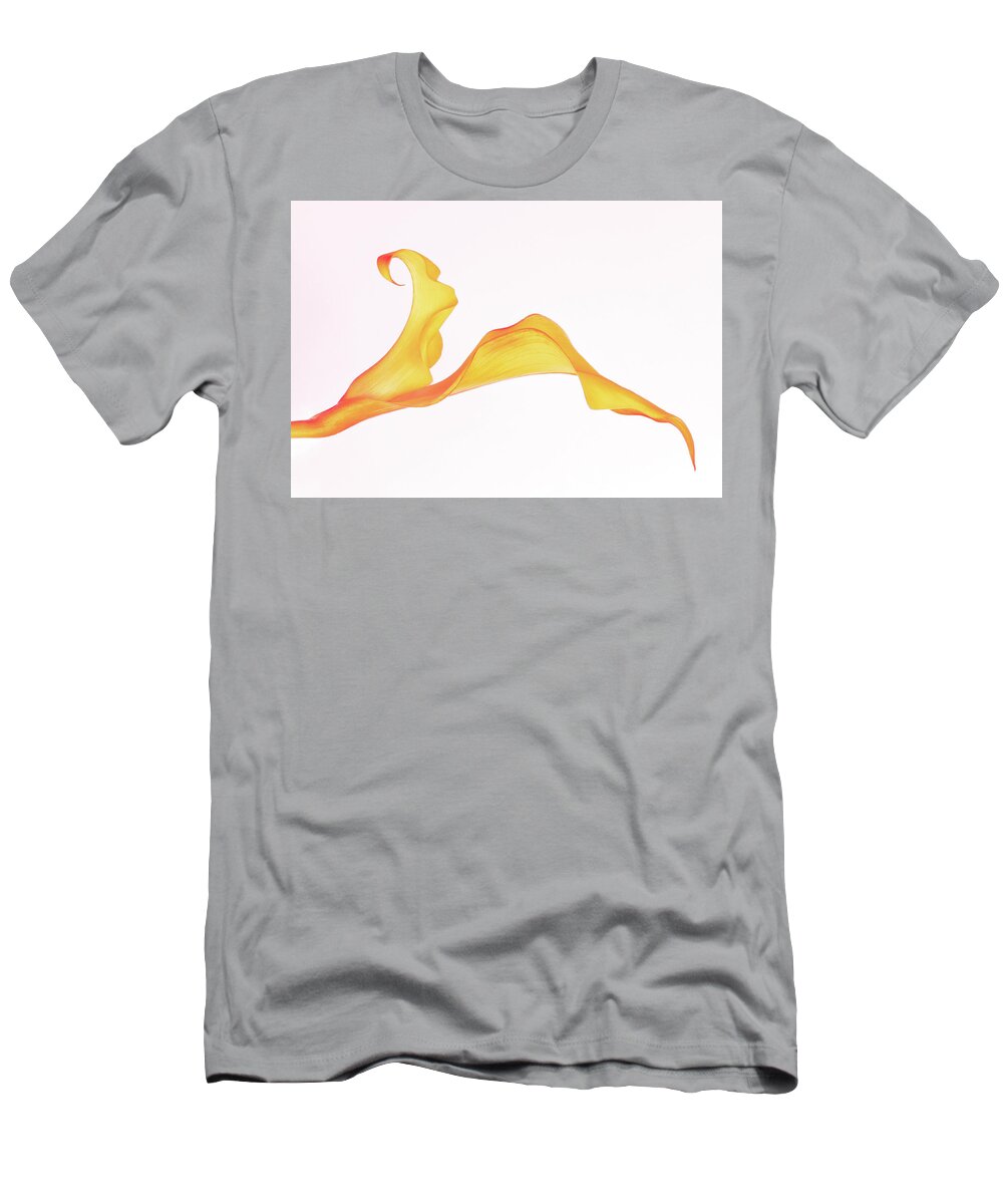 Calla Lily T-Shirt featuring the photograph Curves Of Calla by Elvira Peretsman