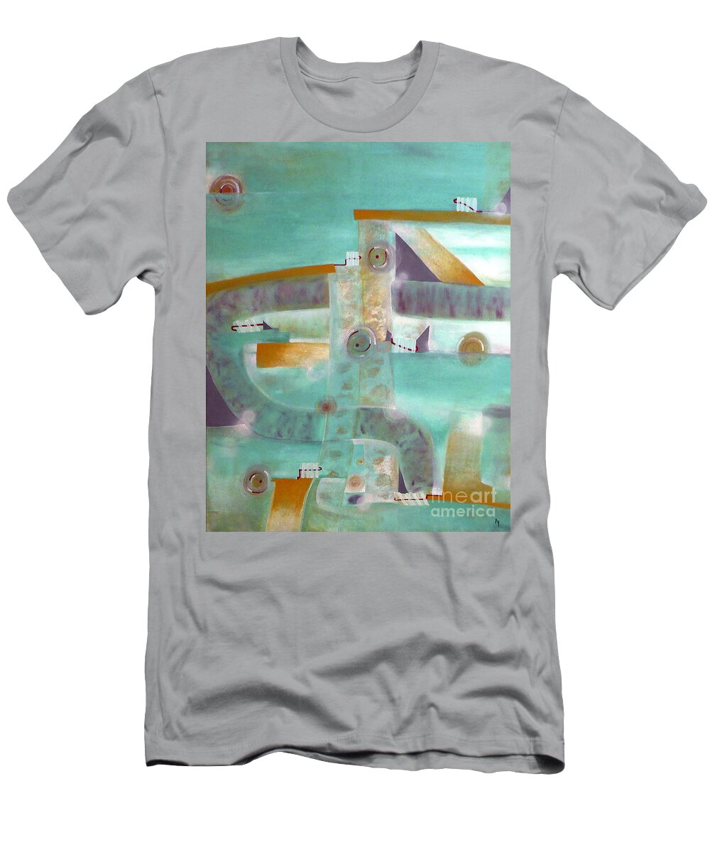 Science Of Dreams T-Shirt featuring the painting Cyclic by Nicolas Grahame Young