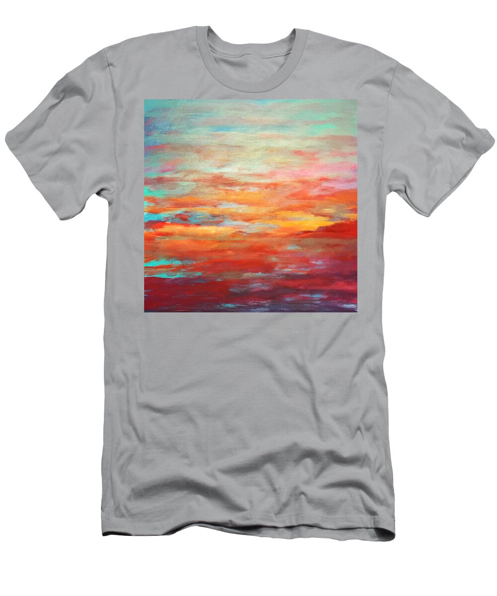 Sunrise T-Shirt featuring the digital art Dawn's Early light by Linda Bailey