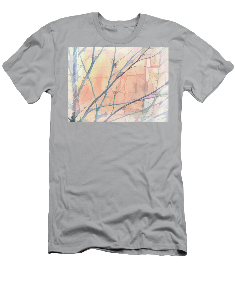 Photography T-Shirt featuring the digital art Delicate Winter Limbs by Terry Davis