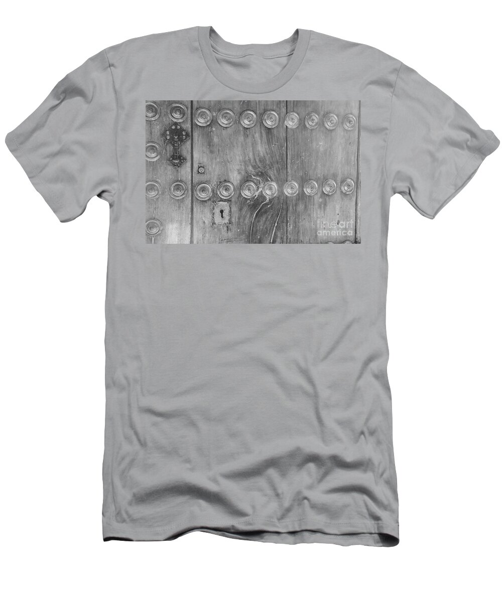 Door Details T-Shirt featuring the photograph Details of an Old Spanish Door by Tony Lee