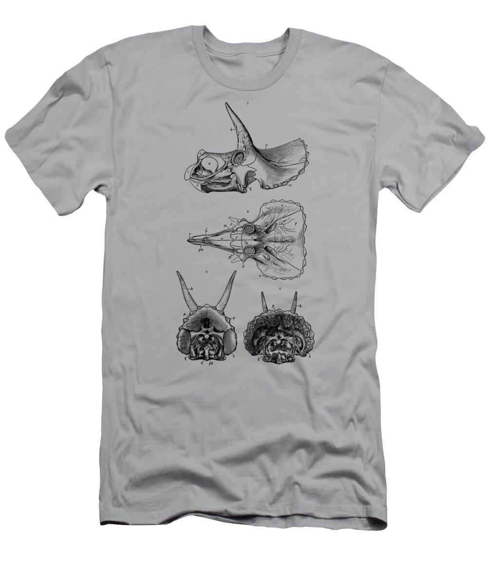 Sterrholophus T-Shirt featuring the digital art Dino Skulls by Madame Memento