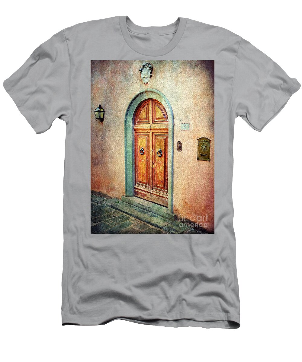 Doors T-Shirt featuring the photograph Door 3 - The Magic of Wood by Ramona Matei