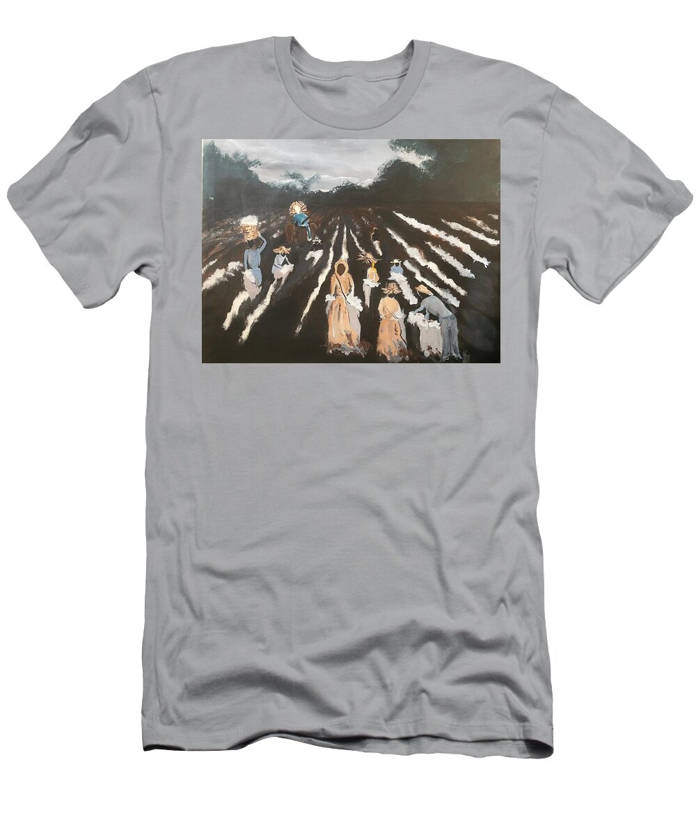  T-Shirt featuring the painting 400 Years by Angie ONeal