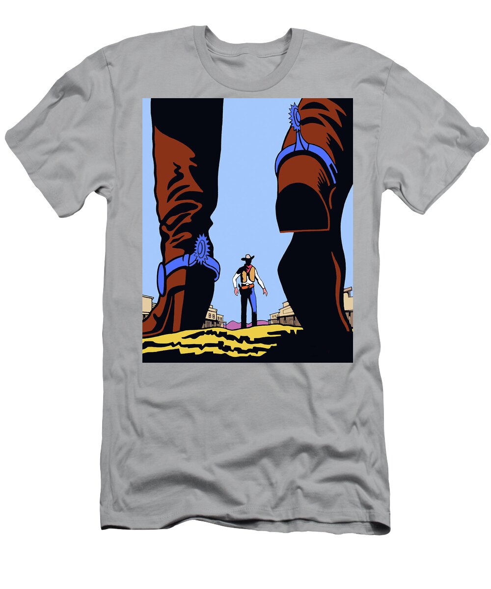 Show Down T-Shirt featuring the painting Draw by Gene Dillard