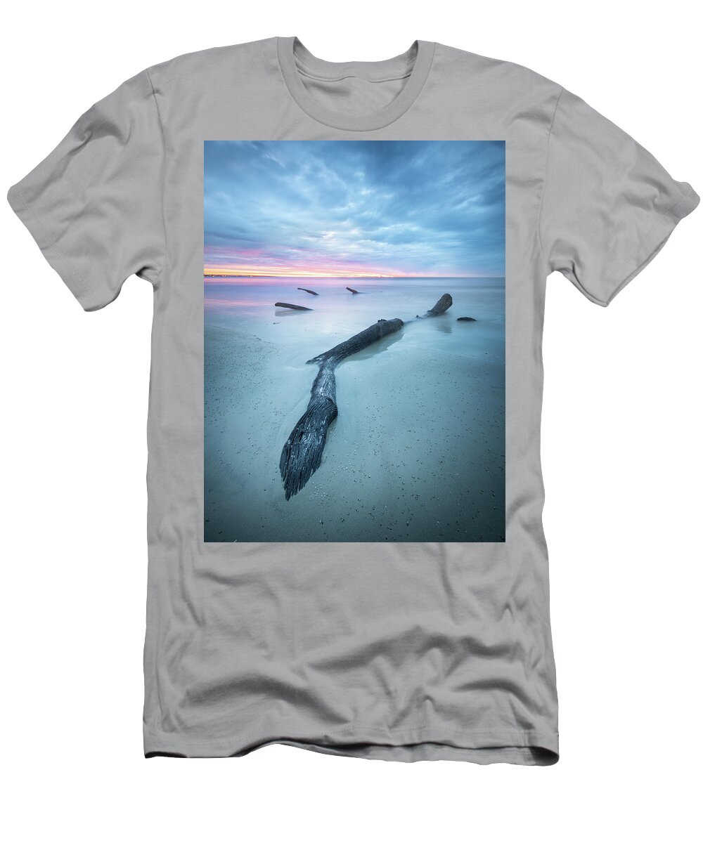 Driftwood Beach T-Shirt featuring the photograph Driftwood Beach Jekyll Island Georgia by Jordan Hill