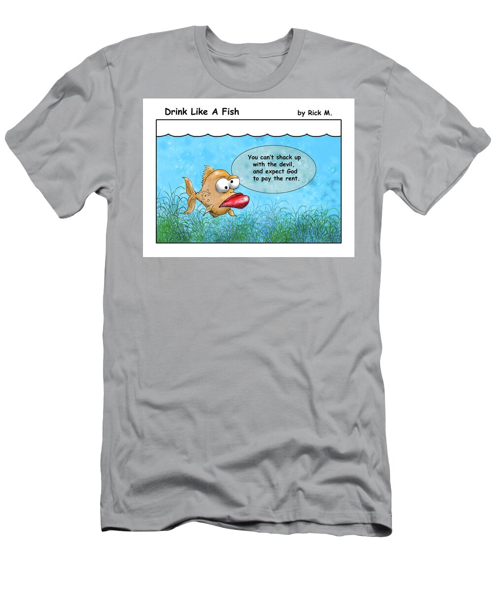 Alcoholism T-Shirt featuring the photograph Drink Like A Fish 7 by Rick Mosher
