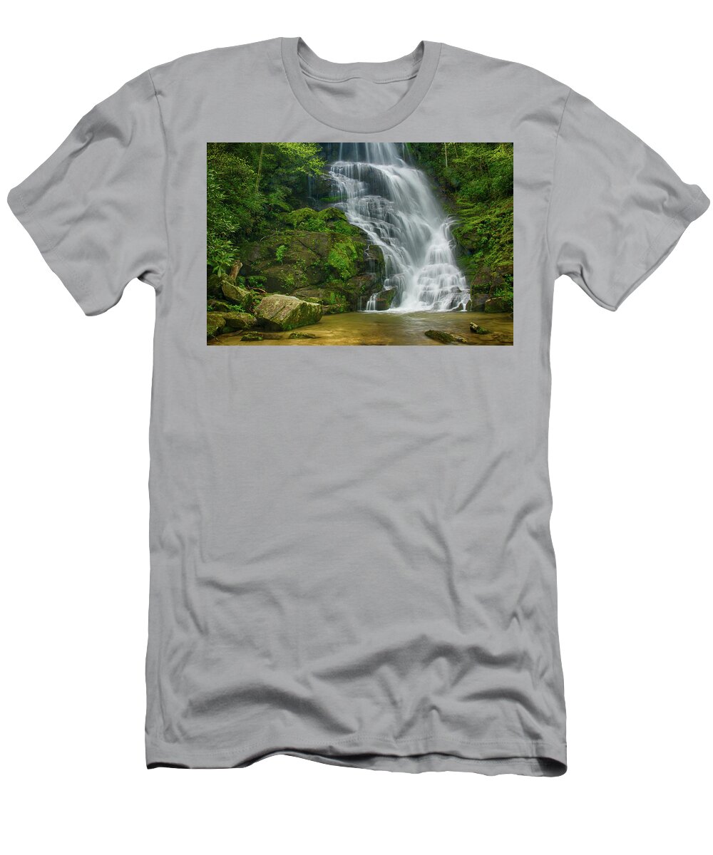 Waterfall T-Shirt featuring the photograph Eastatoe Falls by Melissa Southern