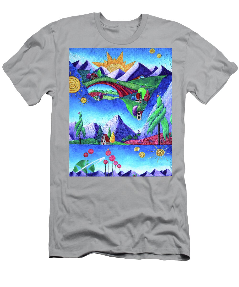 Dreamscape T-Shirt featuring the painting Eternia by Winona's Sunshyne