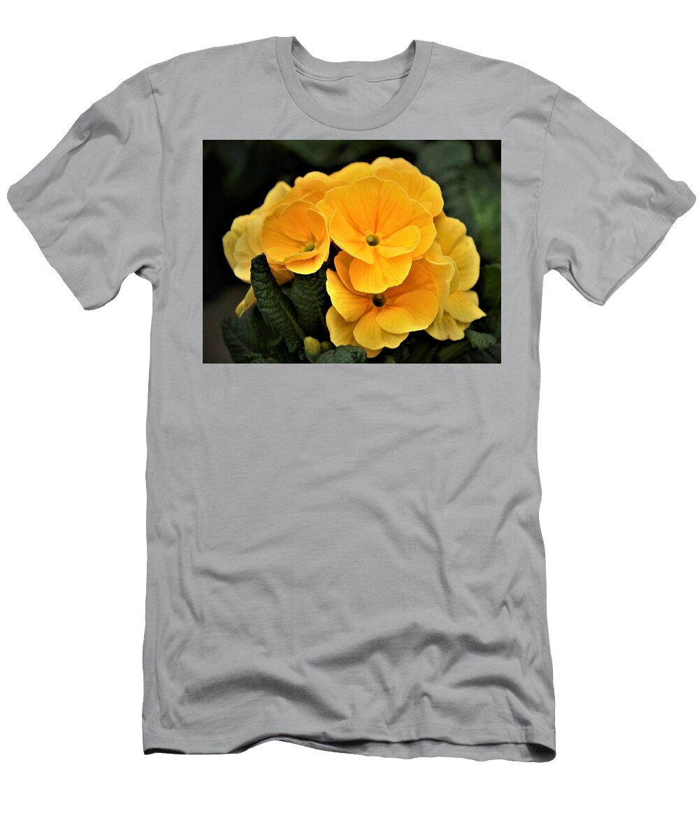 Evening Primrose T-Shirt featuring the photograph Evening Primrose, Gold by Nancy Ayanna Wyatt