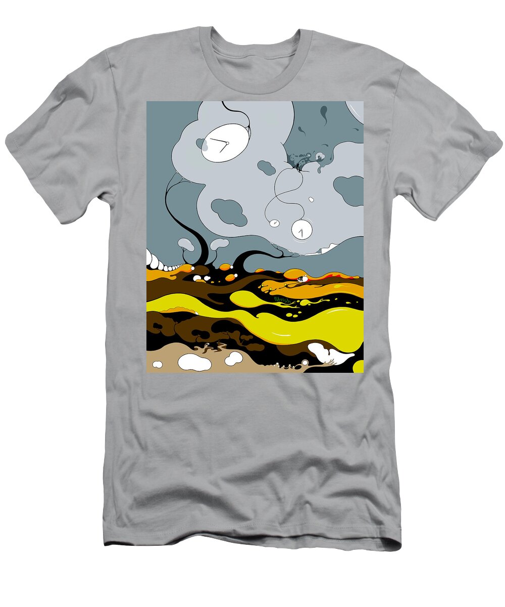 Surrealism T-Shirt featuring the drawing Exhausted by Craig Tilley