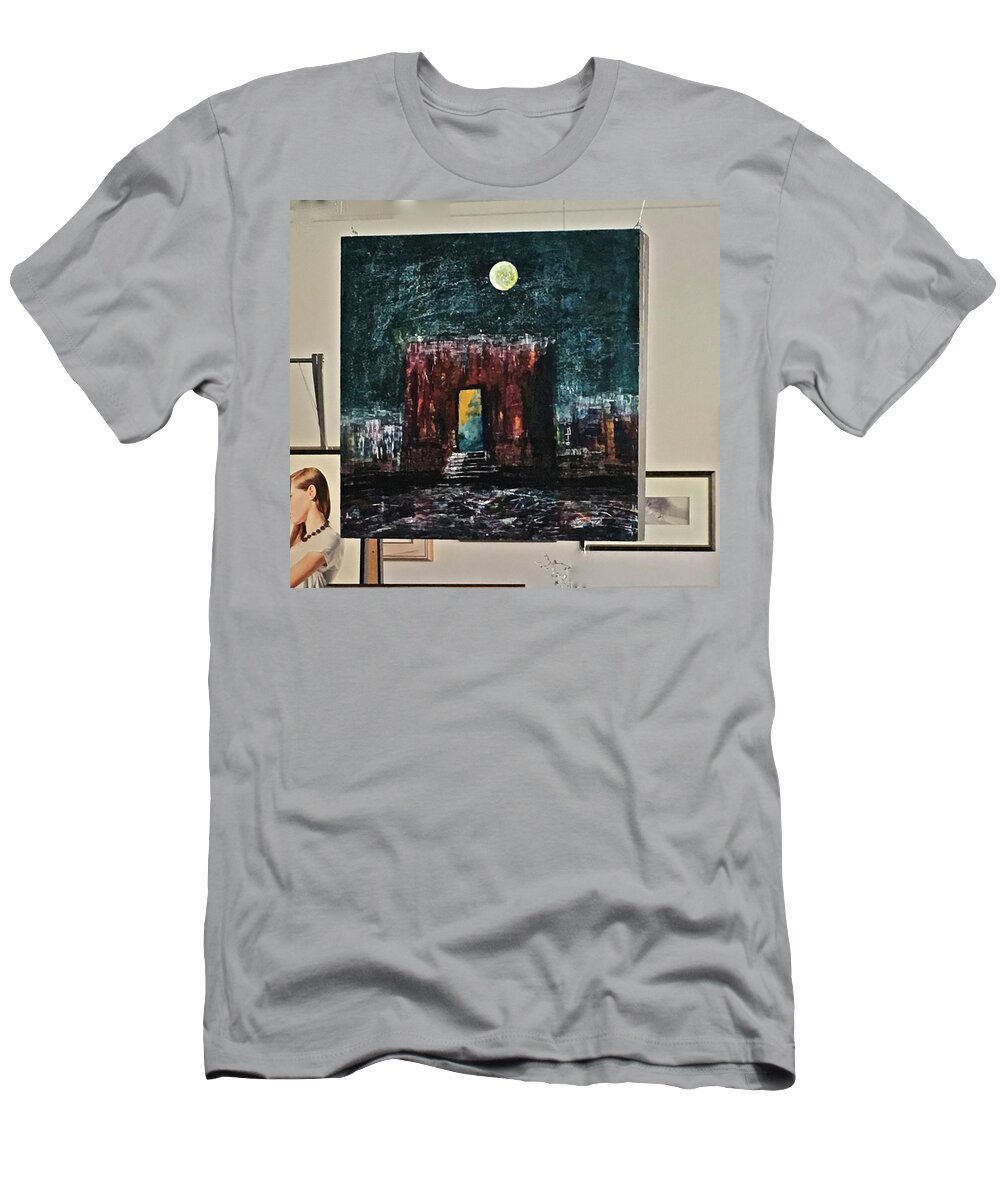  T-Shirt featuring the painting Exit Ittabeana at Sycamore by Janice Nabors Raiteri
