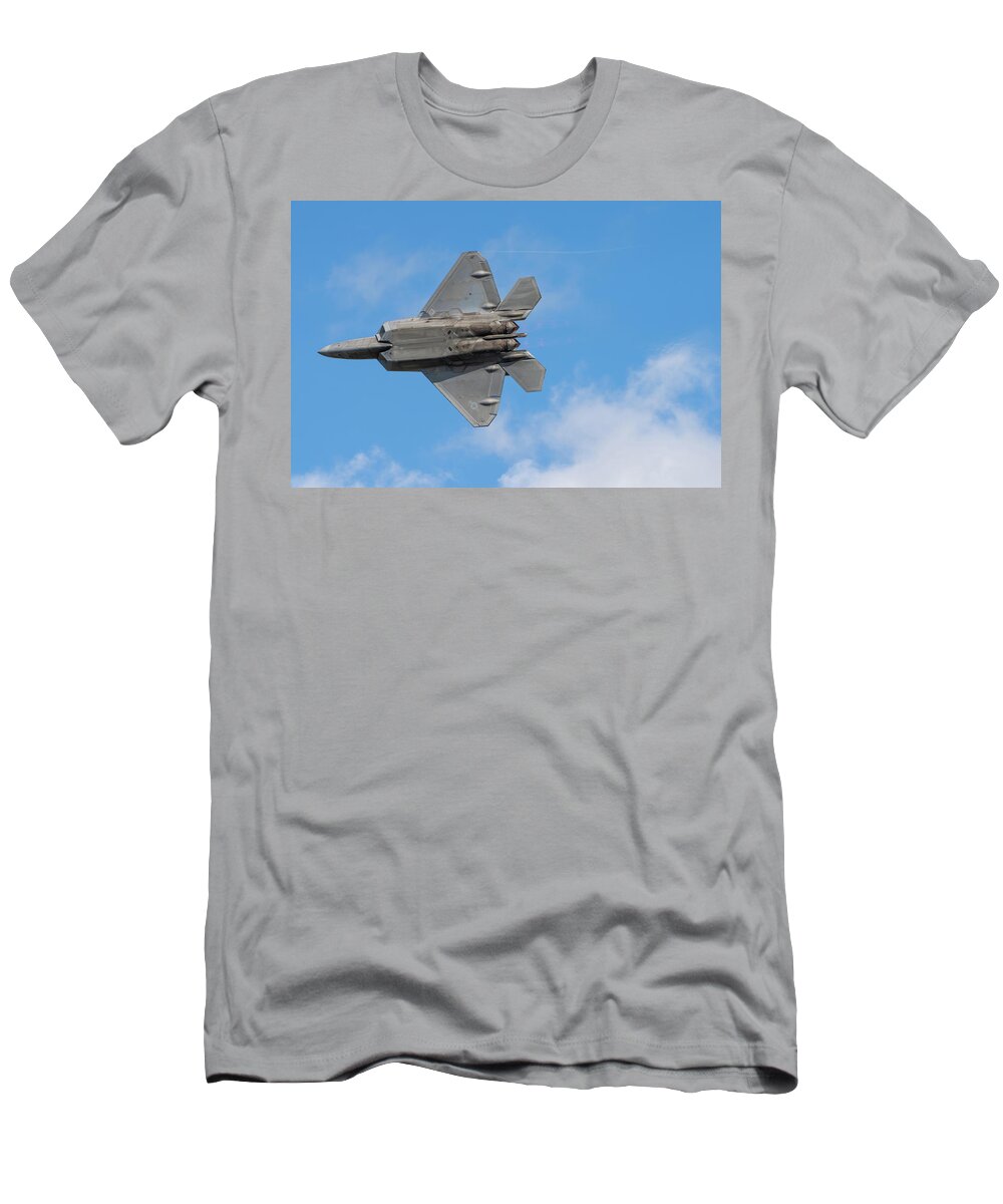 2018 T-Shirt featuring the photograph F-22 Raptor Underside by David R Robinson