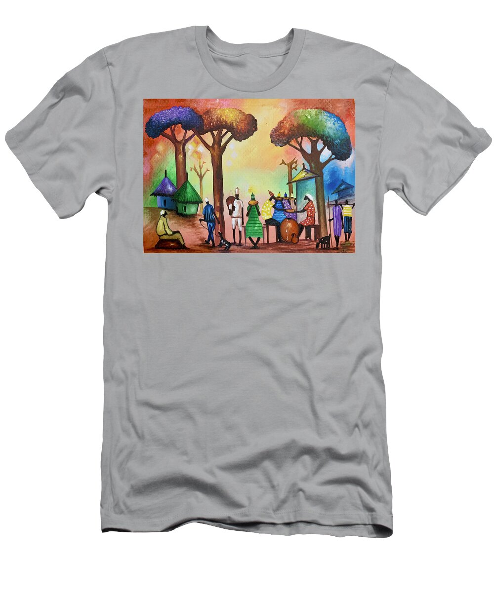 Africa T-Shirt featuring the painting F-3 by Francis Sampson