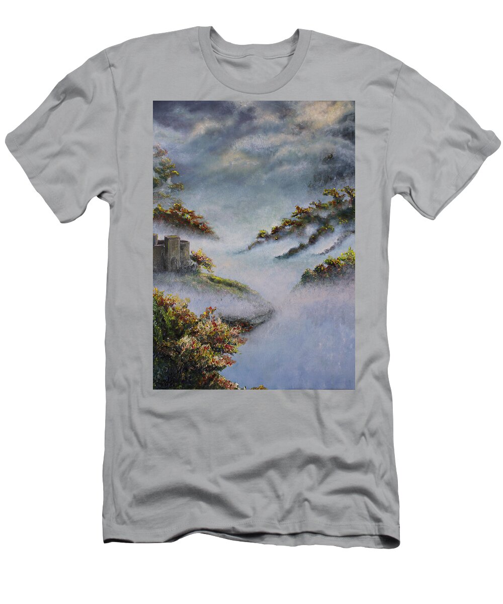 Beautiful T-Shirt featuring the painting Fall Mist by Medea Ioseliani