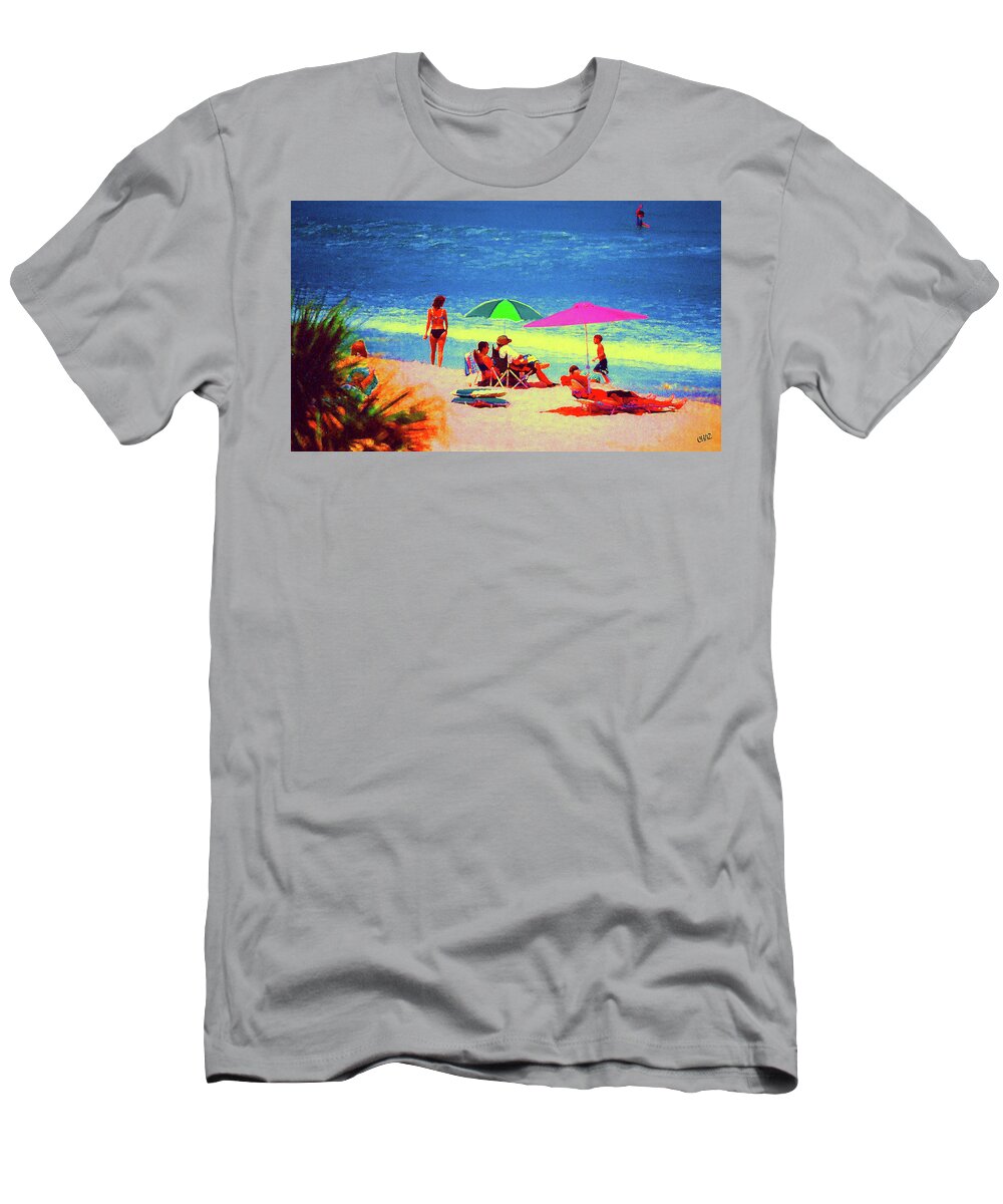Beach T-Shirt featuring the painting Family Vacation by CHAZ Daugherty