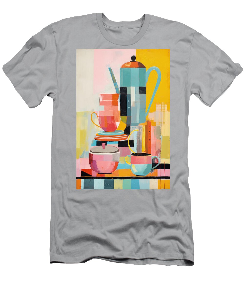 Coffee T-Shirt featuring the painting Feast for the Senses by Lourry Legarde