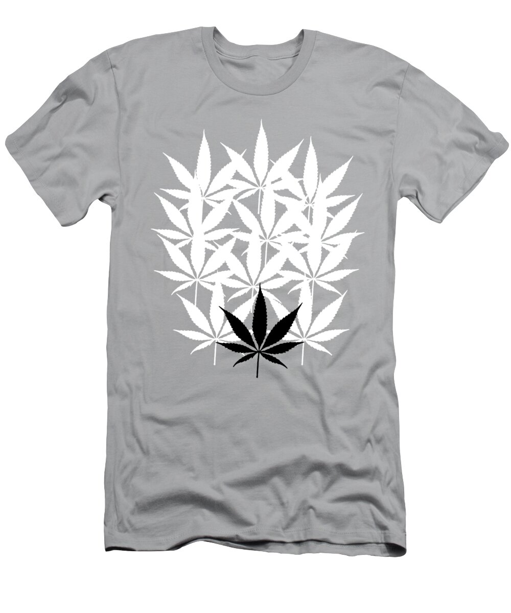 Marijuana Leaves T-Shirt featuring the photograph Feeling Kind Of Blue by David Bridburg