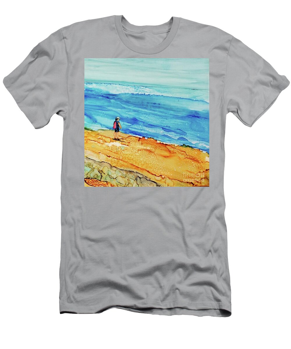 Cape Fear T-Shirt featuring the painting Finding Cape Fear Painting by Patty Donoghue