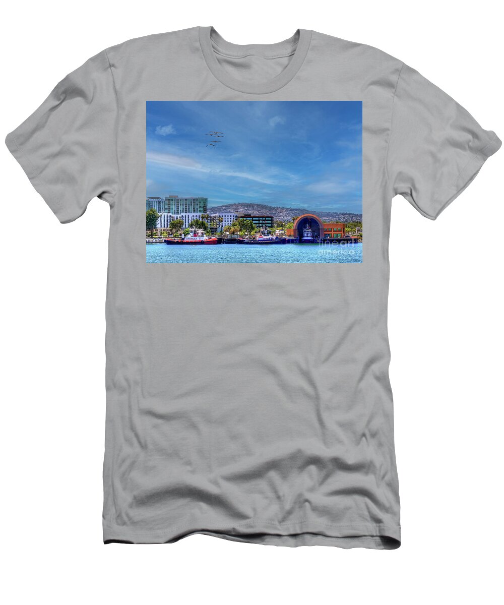 Fire Boats San Pedro T-Shirt featuring the photograph Fire Boats San Pedro by David Zanzinger